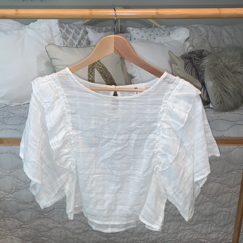 Nordstrom BP White flowy short sleeve top
